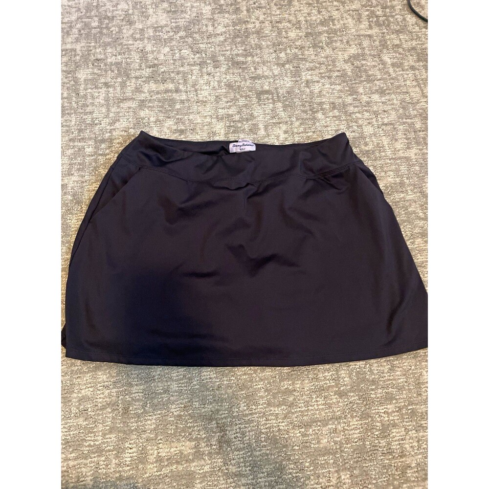 Tommy Bahama Golf Women's Black Solid Athletic Golf Skort, Size L Regular